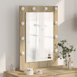 vidaXL Schmink Spiegel Sonoma Eiken 70 x 50 x 18 cm Rechthoekig
