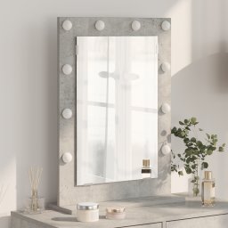 vidaXL Schmink Spiegel Beton Grijs 70 x 50 x 18 cm Rechthoekig