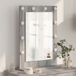 vidaXL Schmink Spiegel Grijs Sonoma 70 x 50 x 18 cm Rechthoekig