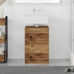 vidaXL Badkamer Kast Oud Hout 40 x 37 x 59 cm Bewerkt hout