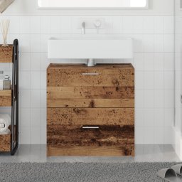 vidaXL Badkamer Kast Oud Hout 59 x 37 x 59 cm Bewerkt hout