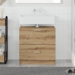 vidaXL Badkamer Kast Artisan Eiken 59 x 37 x 59 cm Bewerkt hout