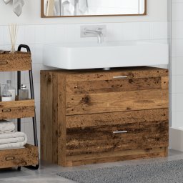 vidaXL Badkamer Kast Oud Hout 78 x 37 x 59 cm Bewerkt hout