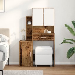 vidaXL Plafondtafel Oudhout 80 x 35 x 132 cm Bewerkt hout