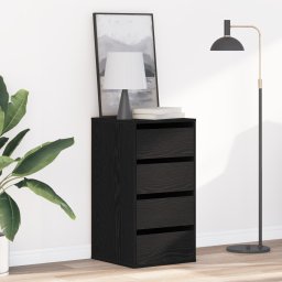 vidaXL Ladenkast 3-Lade Zwart 40 x 41 x 76 cm Bewerkt hout