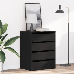 vidaXL Ladenkast 3-Lade Zwart 60 x 41 x 76 cm Bewerkt hout