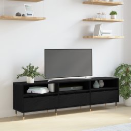 vidaXL TV-kast 150 x 30 x 45 cm Zwart Eiken Bewerkt hout