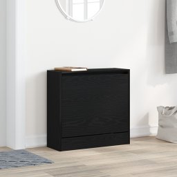 vidaXL Schoenenkast 60 x 21 x 57 cm Bewerkt hout Zwart Eiken