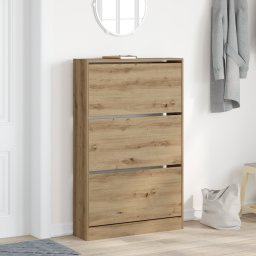 vidaXL Schoenenkast 80 x 21 x 125,5 cm Bewerkt hout Artisan Eiken