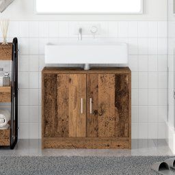 vidaXL Badkamer Kast Oud Hout 63 x 29 x 55 cm Bewerkt hout