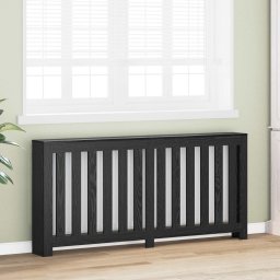 vidaXL Radiatorafdekking Zwart eiken 175 x 20 x 82 cm Bewerkt hout