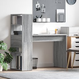 vidaXL Bureau Grijs Sonoma Bewerkt hout 113 x 54 x 120 cm