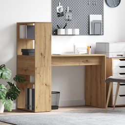 vidaXL Bureau Artisan Eiken Bewerkt hout 113 x 54 x 120 cm