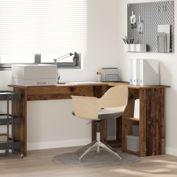 vidaXL Bureau Oud Hout 142 x 102 x 73 cm Bewerkt hout
