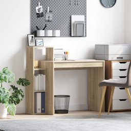 vidaXL Bureau Sonoma Eiken Bewerkt hout 100 x 40 x 90 cm