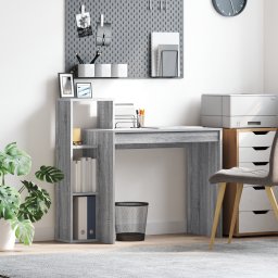 vidaXL Bureau Grijs Sonoma Bewerkt hout 100 x 40 x 90 cm