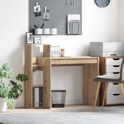 vidaXL Bureau Artisan Eiken Bewerkt hout 100 x 40 x 90 cm