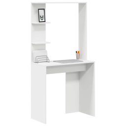 vidaXL Bureau Wit Bewerkt hout 78,5 x 37 x 154,5 cm