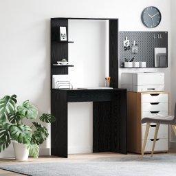 vidaXL Bureau Zwart Eiken Bewerkt hout 78,5 x 37 x 154,5 cm