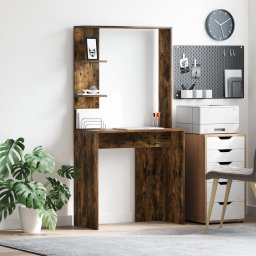 vidaXL Bureau Gerookt eiken Bewerkt hout 78,5 x 37 x 154,5 cm