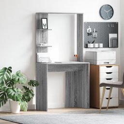 vidaXL Bureau Grijs Sonoma Bewerkt hout 78,5 x 37 x 154,5 cm