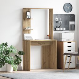 vidaXL Bureau Artisan Eiken Bewerkt hout 78,5 x 37 x 154,5 cm