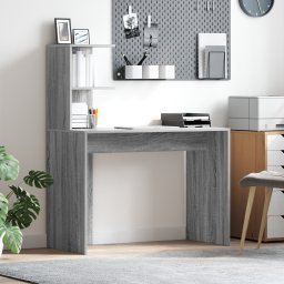 vidaXL Bureau Grijs Sonoma 102 x 50 x 124 cm Bewerkt hout