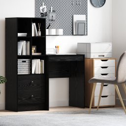 vidaXL Bureau Zwart Eiken 60 x 40 x 76 cm