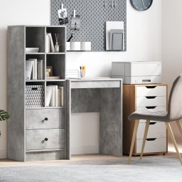vidaXL Bureau Beton Grijs 60 x 40 x 76 cm