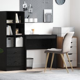 vidaXL Bureau Zwart Eiken 80 x 40 x 76 cm