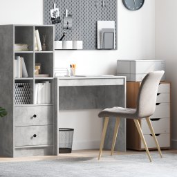 vidaXL Bureau Beton Grijs 80 x 40 x 76 cm