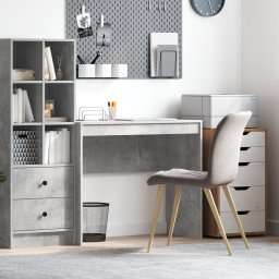 vidaXL Bureau Beton Grijs 90 x 40 x 76 cm