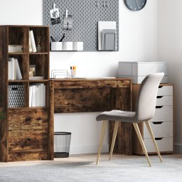 vidaXL Bureau Gerookt eiken 90 x 40 x 76 cm