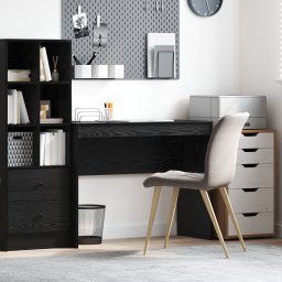 vidaXL Bureau Zwart Eiken 100 x 40 x 76 cm