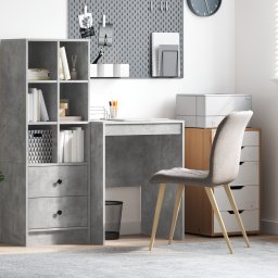 vidaXL Bureau Beton Grijs 60 x 50 x 76 cm