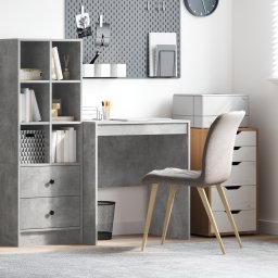 vidaXL Bureau Beton Grijs 70 x 50 x 76 cm