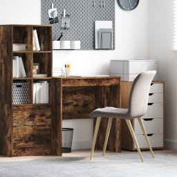 vidaXL Bureau Gerookt eiken 70 x 50 x 76 cm