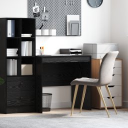 vidaXL Bureau Zwart Eiken 80 x 50 x 76 cm