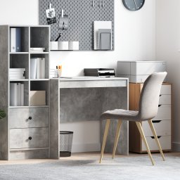 vidaXL Bureau Beton Grijs 80 x 50 x 76 cm
