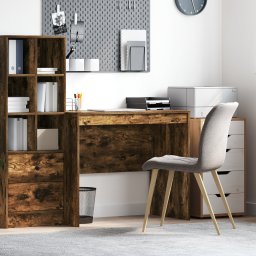 vidaXL Bureau Gerookt eiken 90 x 50 x 76 cm