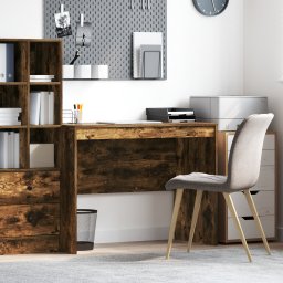 vidaXL Bureau Gerookt eiken 100 x 50 x 76 cm