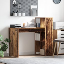 vidaXL Bureau Oud Hout Bewerkt hout 108 x 55 x 103.5 cm