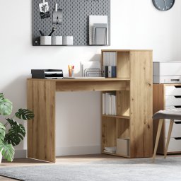 vidaXL Bureau Artisan Eiken Bewerkt hout 108 x 55 x 103.5 cm