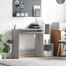 vidaXL Bureau Grijs Sonoma 106 x 41 x 88.5 cm Bewerkt hout