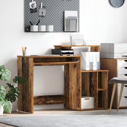 vidaXL Bureau Oud Hout 120,5 x 44 x 88,5 cm Bewerkt hout