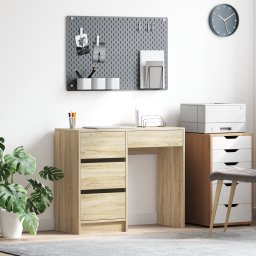 vidaXL Bureau Sonoma Eiken Bewerkt hout 90 x 37,5 x 75 cm
