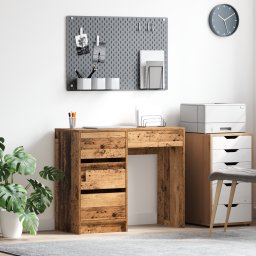 vidaXL Bureau Oud Hout Bewerkt hout 90 x 37,5 x 75 cm
