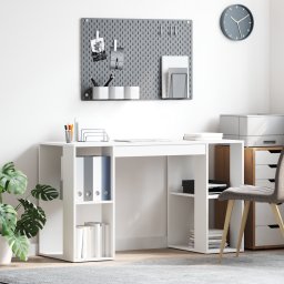 vidaXL Bureau Wit Bewerkt hout 130 x 50.5 x 75 cm
