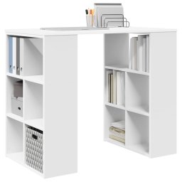 vidaXL Bureau Wit Bewerkt hout 90 x 50 x 75 cm