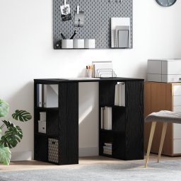 vidaXL Bureau Zwart Eiken Bewerkt hout 90 x 50 x 75 cm